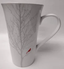222 FIFTH Discontinued Red Cardinal  Tall Latte 20oz Mug