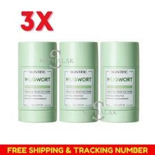 3x SKINTIFIC Mugwort Acne Clay Mask Stick (reduces redness, inflammation, pore)