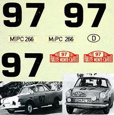 BMW 700 Coupe Rally Monte Carlo 1961 K.Block H.Paul #97 1:87 Decal