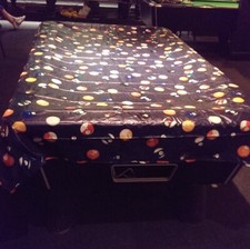 Waterproof Pool Table Cover Blue Ball Design Snooker Billiard 6ft  7ft