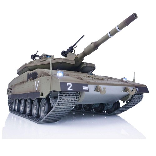 In Stock Heng Long 1/16 RC Tank IDF Merkava MK IV Metal Chassis Laser IR Battle - Picture 7 of 21