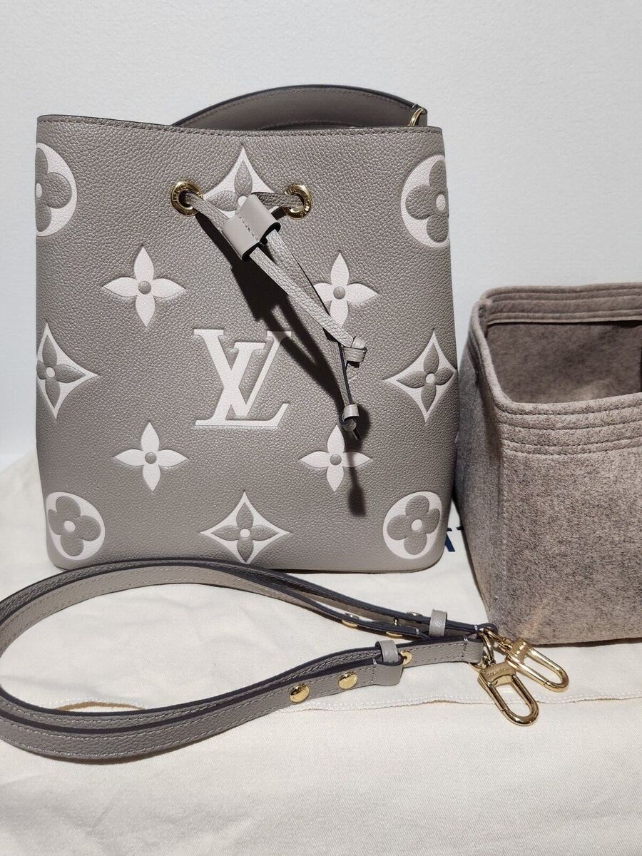 Louis Vuitton Black and Beige Empreinte Monogram NeoNeo mm Bucket Bag Gold Hardware (Like New)