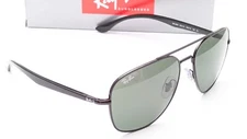 Ray-Ban RB3683 002/31 Pilot Black Green Mens Sunglasses 56mm