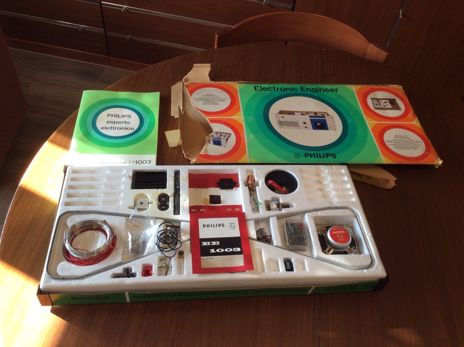 Gioco vintage 1967 Philips Electronic Engineer EE1003 esperimenti elettricità Gioco vintage 1967 Philips Electronic Engineer EE1003 esperimenti elettricità