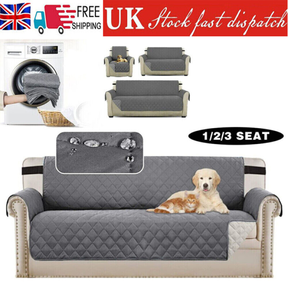 Quilted Sofa Cover Furniture Protector Settee Throws 1/2/3 Seater For