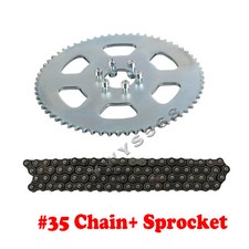 Rear 35 Chain Sprocket 65 Tooth 1 1/2" Bore  Bolts  Chain for ATV Go Kart