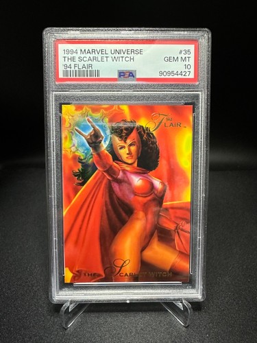 1994 MARVEL UNIVERSE '94 FLAIR' - The Scarlet Witch - PSA 10 - Pop 27 - #35 - 第 1/4 張圖片