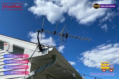 Yagi Directional TV Antenna Long Range Outdoor HDTV 200 Miles Strong Signal