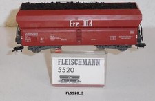 Fleischmann 5520 H0 Selbstentladewagen Erz IIId, Kohlebeladung, DB, OVP