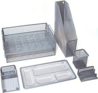 Majestic Goods Office Supply Mesh Desk Set, Silver 7 Piece (m20s), New, Free Shi on sale Majestic Goods Office Supply Mesh Desk Set, Silver 7 Piece (m20s), New, Free Shi on sale