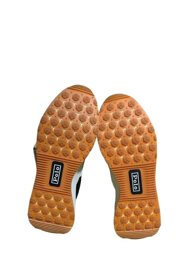 Polo Ralph Lauren Uomo 11.5D Nero Scamosciato Treno 89 Pony Sneakers Basse Classiche