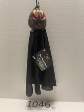 Vintage Paper Magic Group Killer Pumpkins 15in Hanging Head Scary Pumpkin W/ Tag