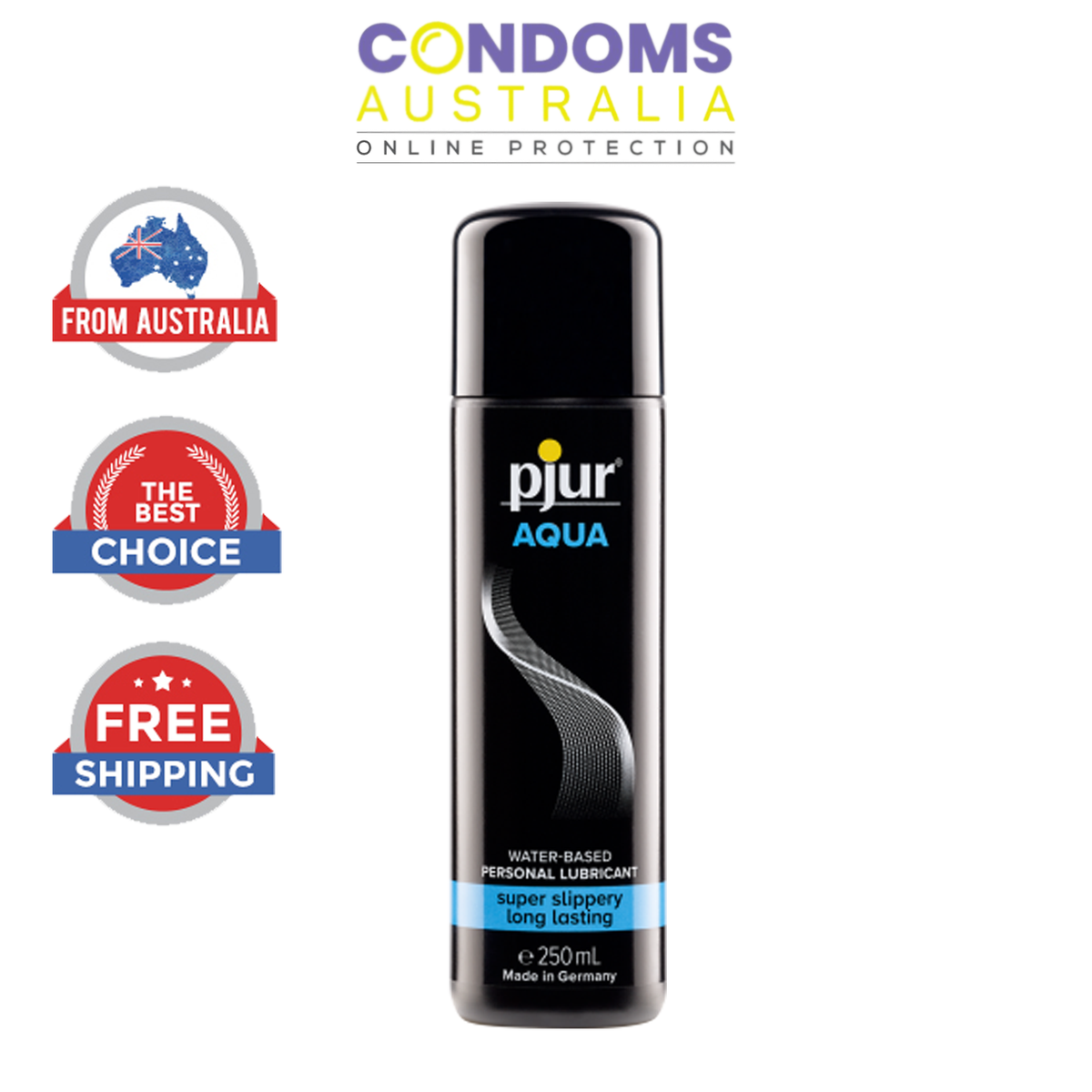 Pjur Aqua Water Based Sex Lube Lubricant Long Lasting Super Slippery 250ml  827160100285