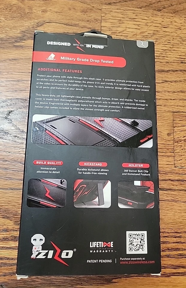 Funda ZIZO Bolt Samsung Galaxy S7 Edge con soporte de vidrio templado y cordón Foto 3 de 4