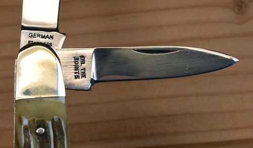BUCK CREEK HAND MADE GERMANY BC-CE 214DS LARGE STAG BENT CONGRESS KNIFE 2007 - Picture 18 of 22