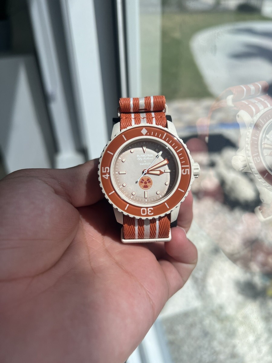 SWATCH X BIOCERAMIC SCUBA FIFTY FATHOMS COLLECTION ARCTIC SWATCH X BIOCERAMIC SCUBA FIFTY FATHOMS COLLECTION ARCTIC