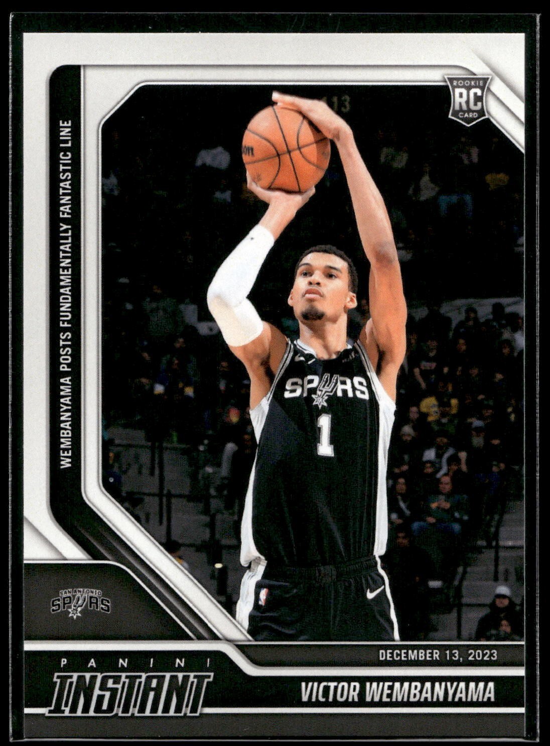 2023-24 Panini Instant Victor Wembanyama ROOKIE CARD 1/2582 SP Spurs #162 RC 🔥