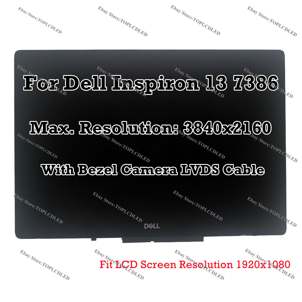 13.3"" Dell Inspiron 13 7386 UHD 4K 3840x2160 LCD Touch Screen Digitizer Assembly