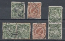 NEW ZEALAND 1909 NIHONIHO (HN) 'H' CLASS POSTMARKS (x5) (ID:029/D42226)