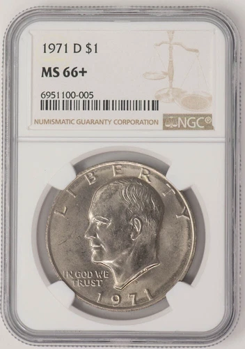 1971-D Eisenhower Dollar $ Ike MS66+ NGC 947898-3