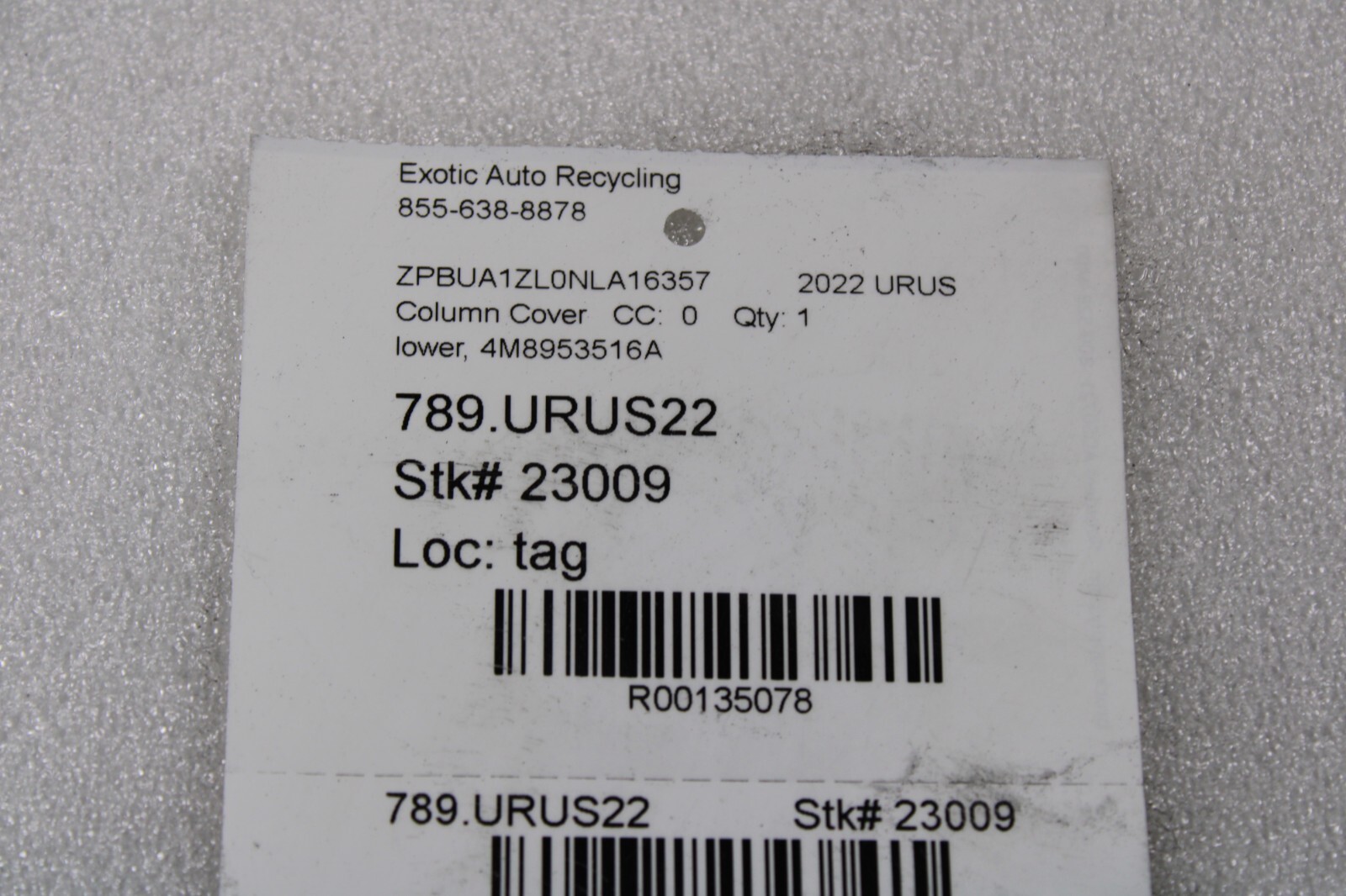 Lamborghini Urus, Lower Column Cover, Used, P/N 4M8953516A