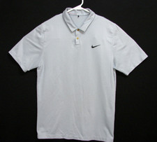 Tiger Woods Collection Nike Golf Snap Front Gray Geo Pattern Polo Shirt Mens S
