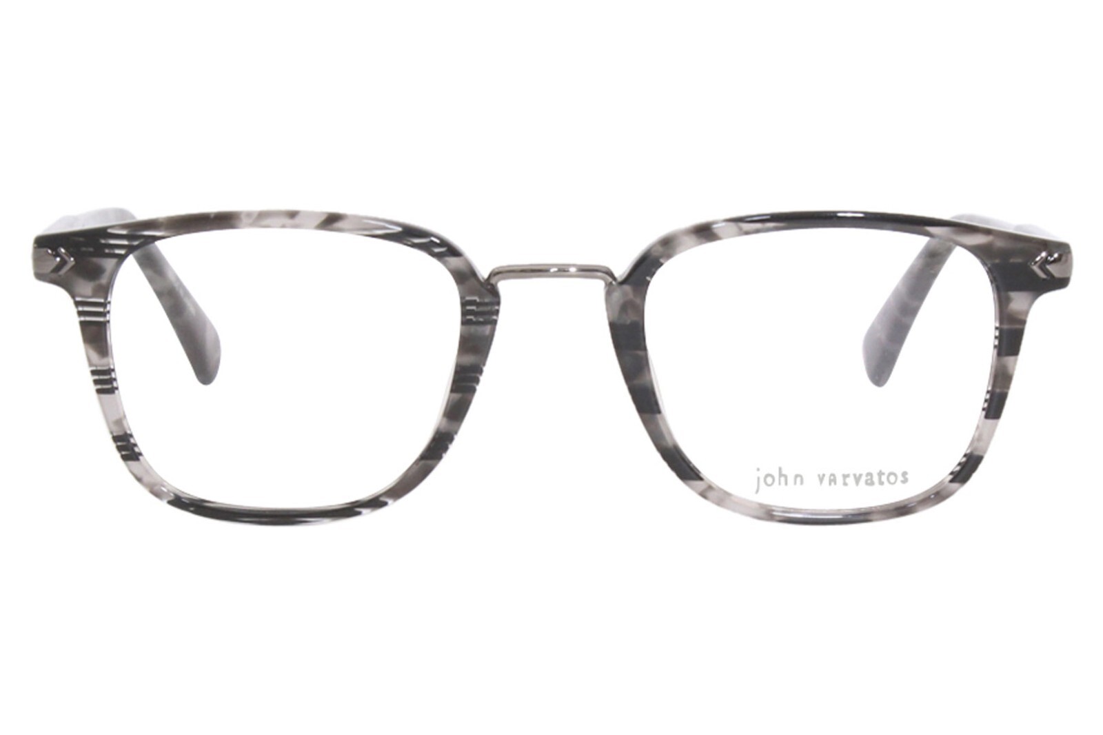 Оправа для очков John Varvatos VJV423 в полоску из дымчатого пластика 49-23-145 VJV 423 26290₽