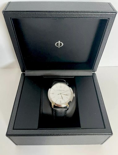 Baume & Mercier Classima Herren 10332 SS Leder Uhr gravierte Bodenplatte 42 Automatik