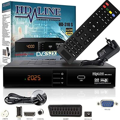 HD-Line 310 Full HD DVB-S2 Receiver mit 2 USB-Anschlüssen - Neu & B-Ware
