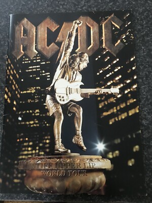 AC/DC JAPANESE STIFF UPPER LIP PROGRAMME TICKET FLYER & MERCH BOOK ANGUS YOUNG