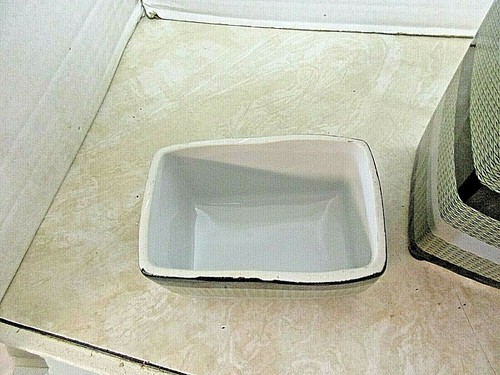 Tri Color Ginger Jar / Canister / Decanter Rectangle Ceramic - Has Hidden Flaw - Picture 6 of 7