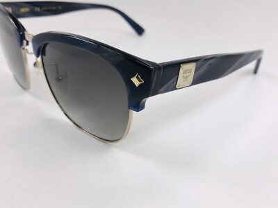 MCM Sunglasses MCM604S 738 Shiny Gold-Grey Blue Horn Unisex  display picture 2