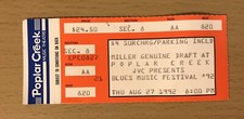 1992 BLUES FESTIVAL POPLAR CREEK CHICAGO CONCERT TICKET STUB