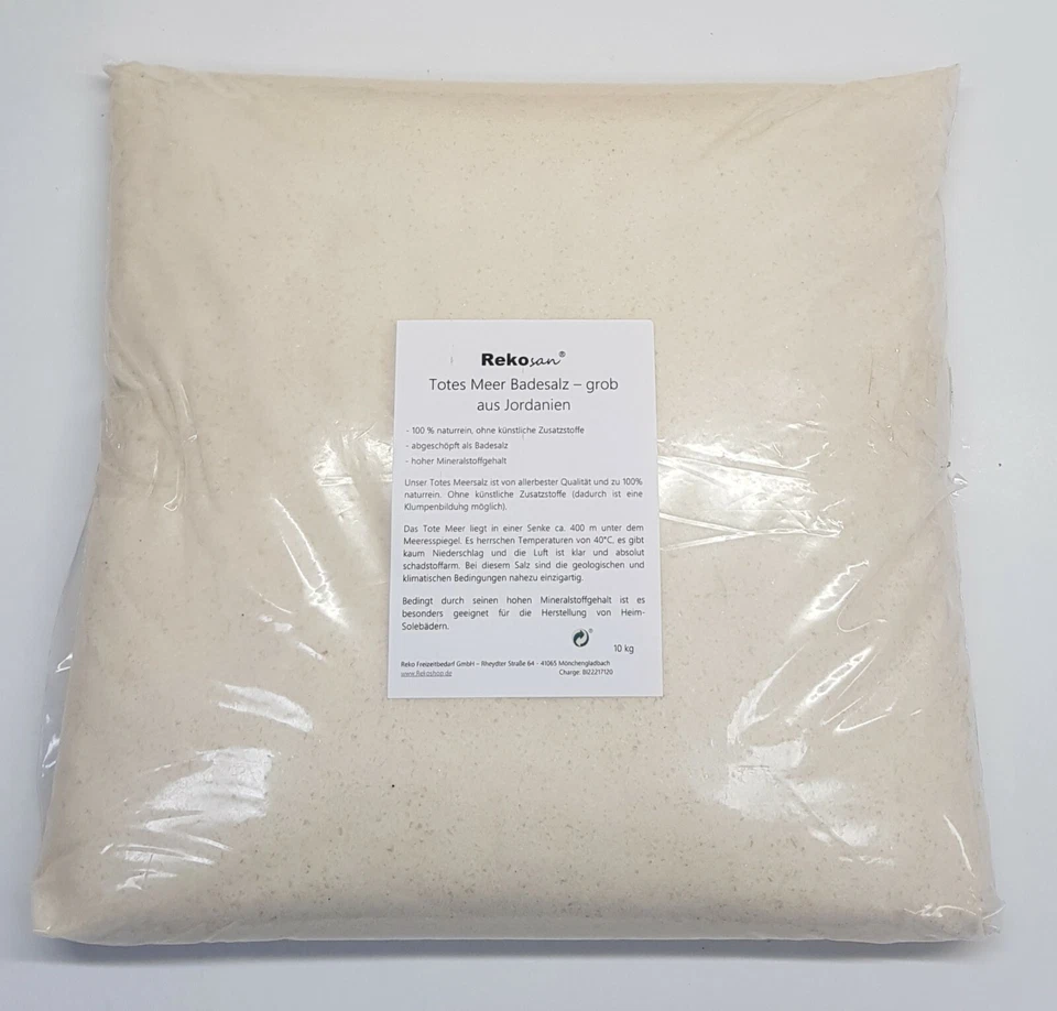 Rekosan Totes Meer Salz 10 kg Badesalz aus Jordanien grob