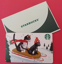 STARBUCKS CARD 2019 " HOLIDAY CATS " CUTE 🐈 GREAT PRICE  NEW 🐈‍⬛️ & ENVELOPE 