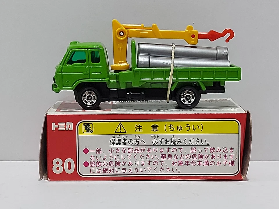 Tomica Nissan Diesel Condor Crane Cargo Truck 80 Red Tomy Logo Made in Japan - Image 4 of 4