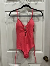 NWT Hot Pink Victoria  s Secret One Piece Swimsuit Size XS