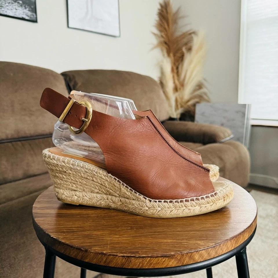 Kanna coastal woven wedges buckle sling back leather woman’s size 41 - Image 4 of 4