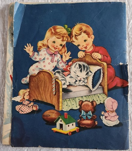 Santa Clause and the Little Lost Kitten Christmas children's book flocked 1952 - Bild 7 von 8