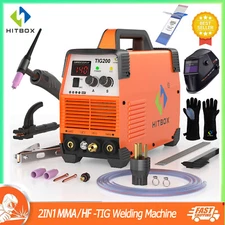 200Amp TIG Welder Kit 2IN1 HF TIG/Stick Welding Machine 110/220V IGBT Inverter