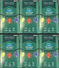 Holiday Living 6 X 25 Count LED Multicolor C9 Lights 12 Ft Light Length 5967832