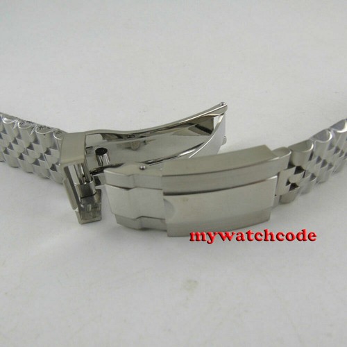 20mm 316L Edelstahl Massiv Jubiläumsarmband passt 40mm Bliger Parnis Uhr - Bild 5 von 9
