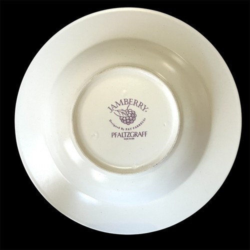 Pfaltzgraff Jamberry Stoneware Pat Farrell Deep Cereal/Soup Bowl Set Of 4 - Picture 4 of 4
