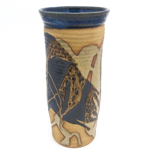 Vintage Studio Pottery Flower Vase by Andrew K. Loco | 70s BC Canadian Stoneware - Picture 9 of 11