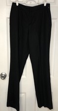 Ralph Lauren women  s Sz 4 Career Dress black slacks flat front 100 Wool