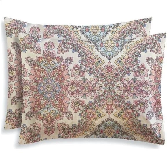 Bufanda medallón Martha Stewart 3 piezas Juego de edredón reversible completo/queen Foto 2 de 3