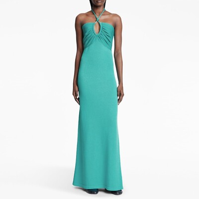 PROENZA SCHOULER R2337094 SS23 Cotton Linen Knit Halter Maxi Dress Teal S | eBay PROENZA SCHOULER R2337094 SS23 Cotton Linen Knit Halter Maxi Dress Teal S | eBay