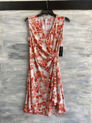 NEU! Damen Morgan D9113M Blumenmuster Kunsthalstuch Kleid, 8 12 - elfenbeinrot - Bild 8 von 8