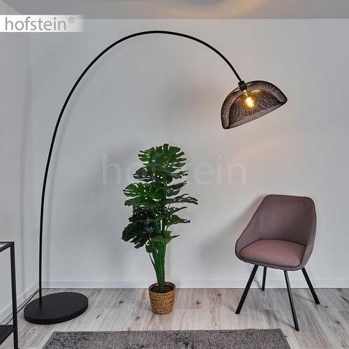 Arco retro luces de pie lámparas de suelo de lectura salón dormitorio iluminación negro - Imagen 6 de 10