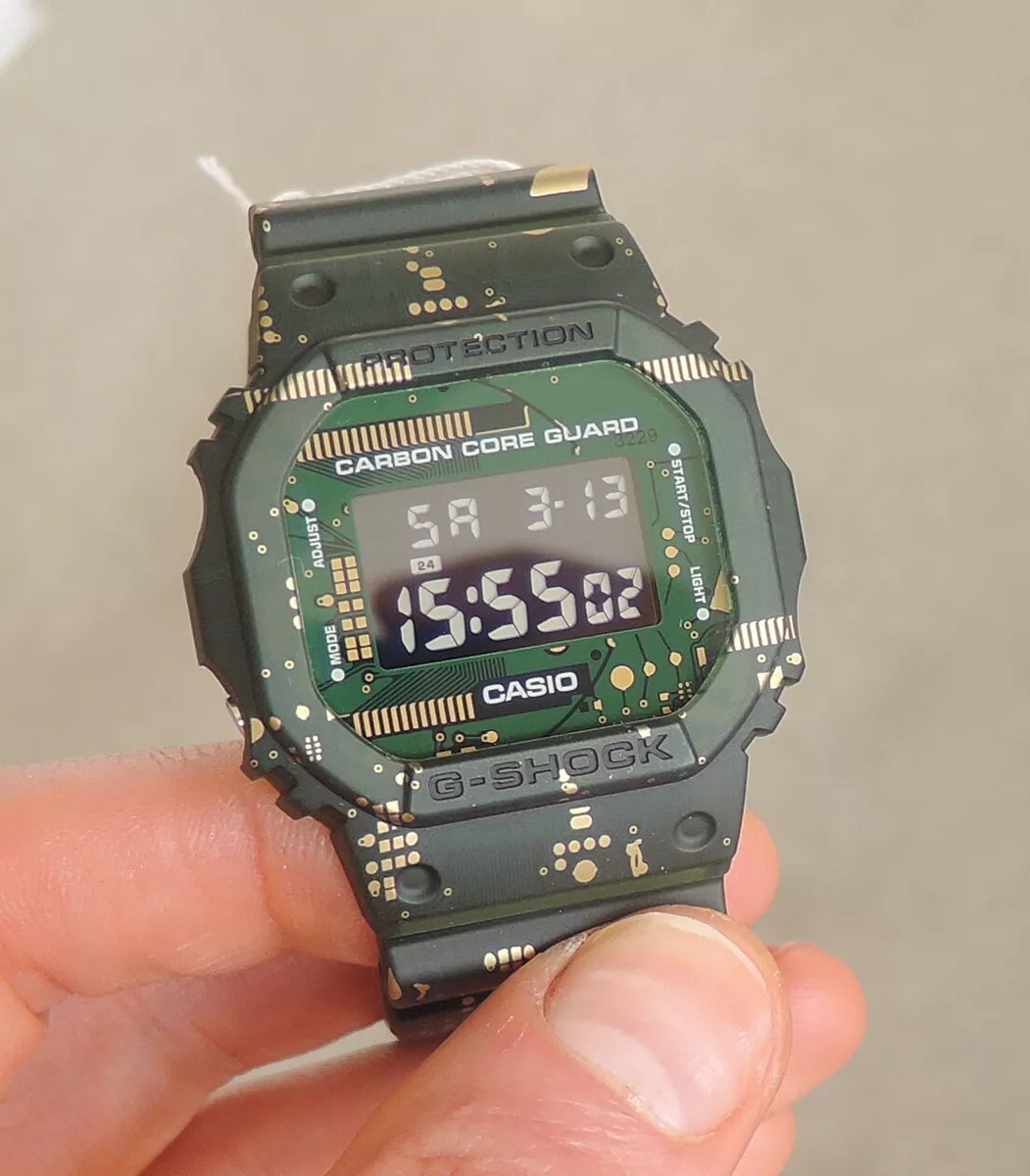 CUSTOM Modified Casio G Shock DWE 5600CC 3ER with NEGATIVE LCD DISPLAY
